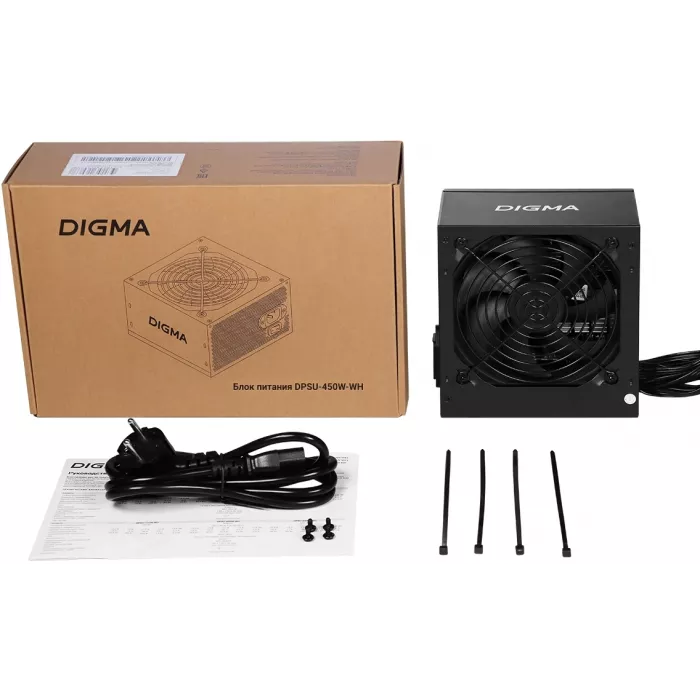 Блок питания Digma ATX 450W DPSU-450W-WH 80+ white (20+4pin) APFC 120mm fan 6xSATA RTL