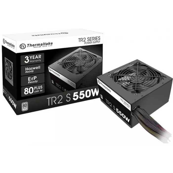 Блок питания Thermaltake ATX 550W TR2 S V2 80+ white (20+4pin) APFC 120mm fan 5xSATA RTL