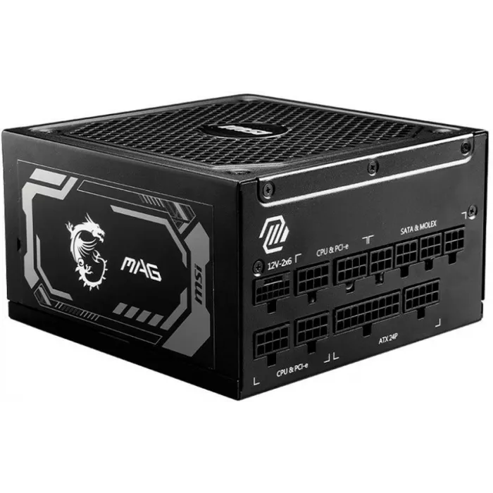 Блок питания MSI ATX 1250W MAG A1250GL Gen.5 80+ gold (20+4pin) APFC 135mm fan 12xSATA Cab Manag RTL