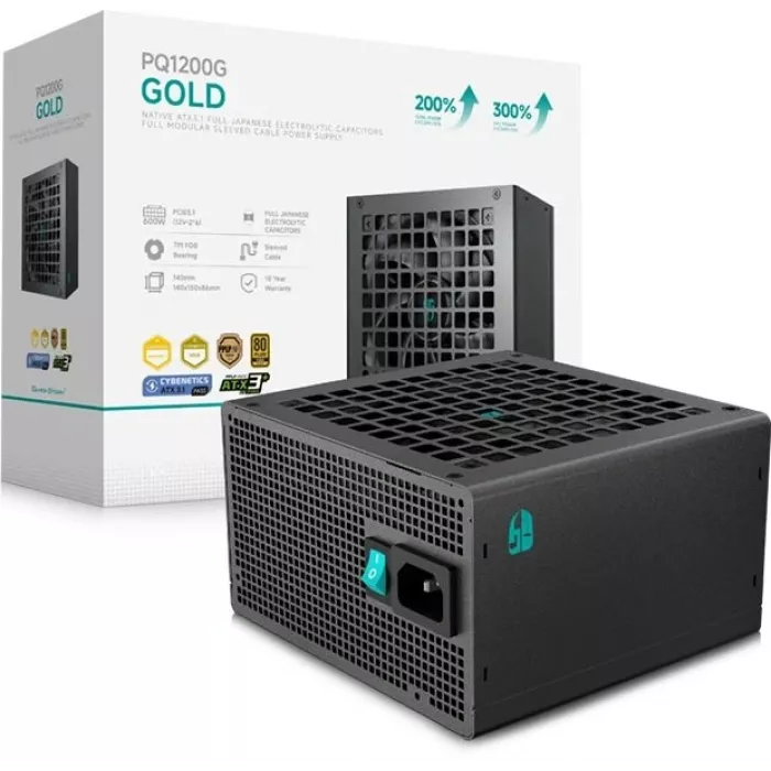 Блок питания Deepcool ATX 1200W GamerStorm PQ1200G Gen.5 80+ gold (20+4pin) APFC 120mm fan 9xSATA Cab Manag RTL