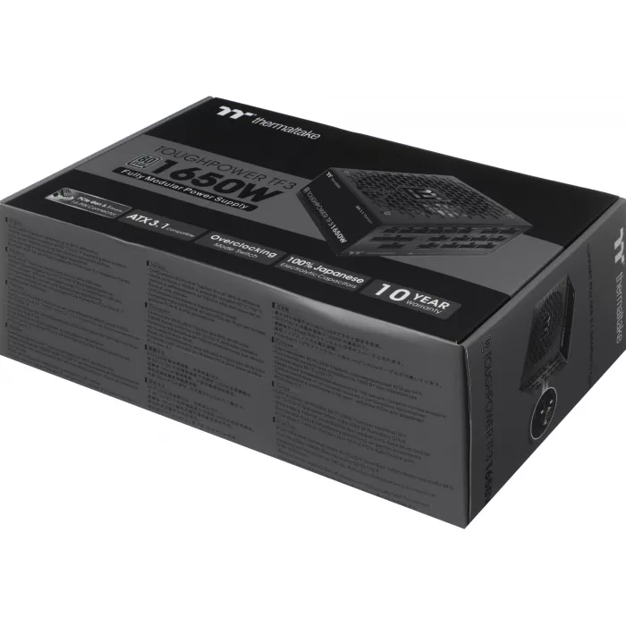Блок питания Thermaltake ATX 1650W Toughpower TF3 Gen.5 80+ titanium (20+4pin) APFC 140mm fan color LED 16xSATA Cab Manag RTL