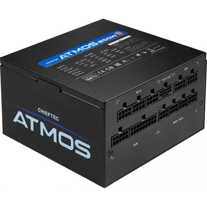 Блок питания Chieftec ATX 850W Atmos CPX-850FC 80+ gold (20+4pin) APFC 120mm fan 9xSATA Cab Manag RTL