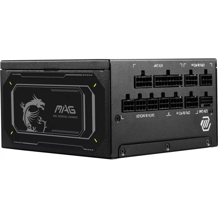 Блок питания MSI ATX 1000W MAG A1000GL PCIE5 80+ gold (20+4pin) APFC 135mm fan 15xSATA Cab Manag RTL