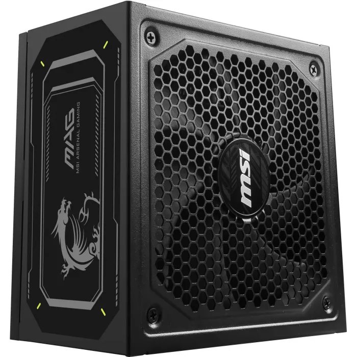 Блок питания MSI ATX 1000W MAG A1000GL PCIE5 80+ gold (20+4pin) APFC 135mm fan 15xSATA Cab Manag RTL