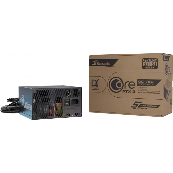 Блок питания Seasonic ATX 750W Core V2 GC-750 80+ gold (20+4pin) APFC 120mm fan 2xSATA RTL