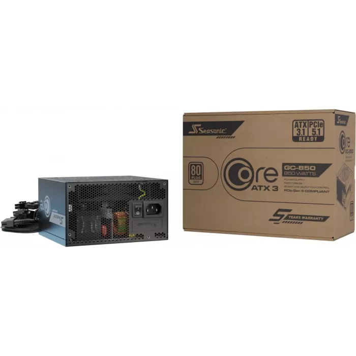 Блок питания Seasonic ATX 850W Core V2 GC-850 80+ gold (20+4pin) APFC 120mm fan 2xSATA RTL
