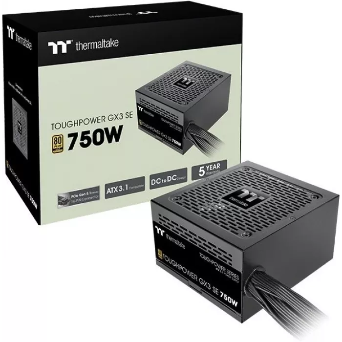 Блок питания Thermaltake ATX 750W Toughpower GX3 SE Gen.5 80+ gold (20+4pin) APFC 120mm fan 3xSATA RTL