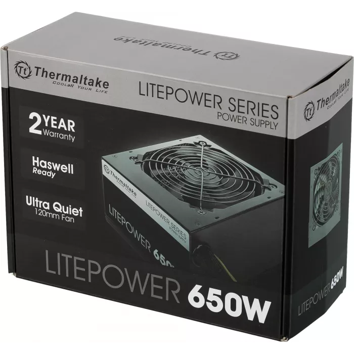Блок питания Thermaltake ATX 650W Litepower (20+4pin) APFC 120mm fan 5xSATA RTL