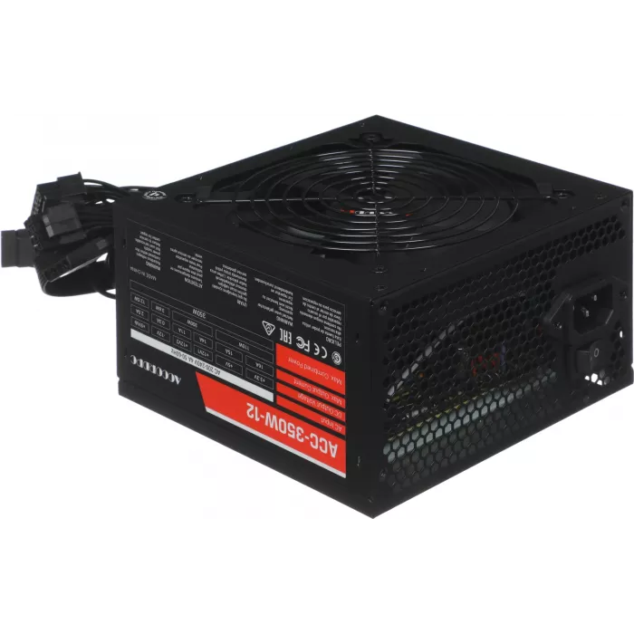 Блок питания Accord ATX 350W ACC-350-12 (20+4pin) 120mm fan 4xSATA
