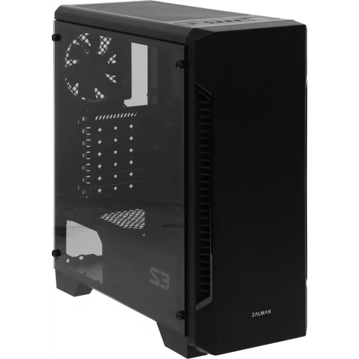 Корпус Zalman S3 TG черный без БП ATX 5x120mm 2xUSB2.0 1xUSB3.0 audio bott PSU