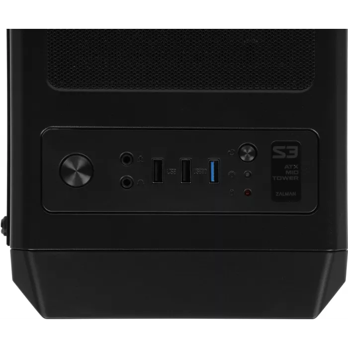 Корпус Zalman S3 TG черный без БП ATX 5x120mm 2xUSB2.0 1xUSB3.0 audio bott PSU
