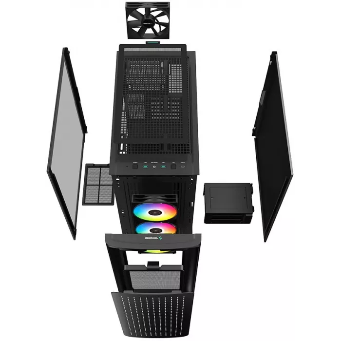 Корпус Deepcool CK560 черный без БП ATX 3x120mm 4x140mm 2xUSB3.0 audio bott PSU