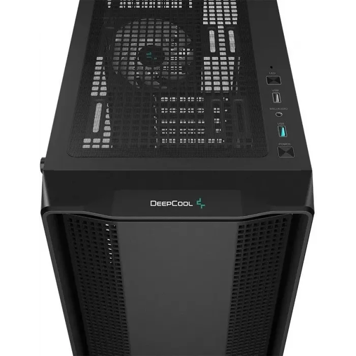 Корпус Deepcool CC560 V2 черный без БП ATX 4x120mm 5x140mm 1xUSB2.0 audio bott PSU