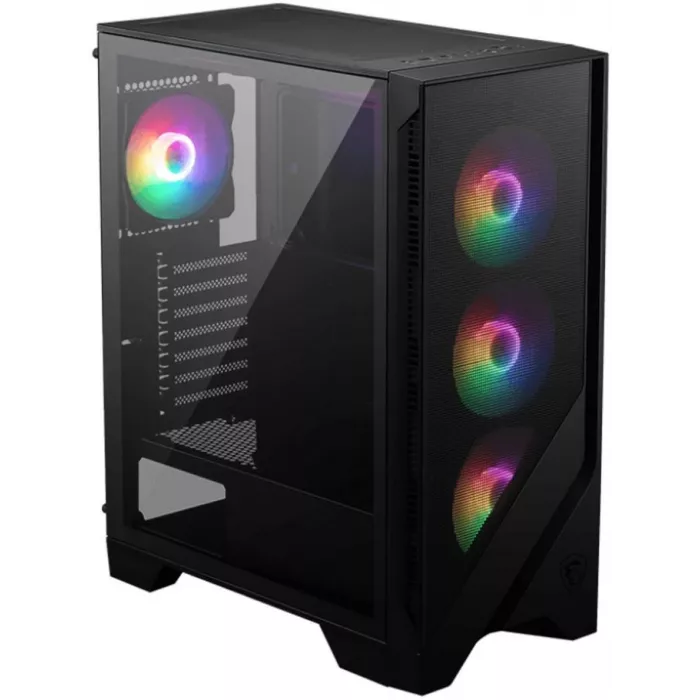 Корпус MSI MAG Forge 120A черный без БП ATX 2x120mm 2xUSB3.0 audio bott PSU