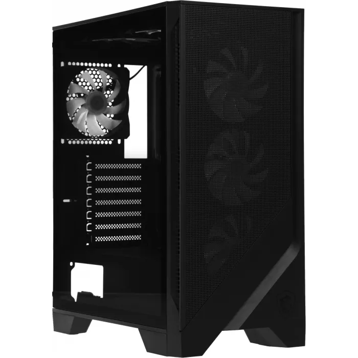 Корпус MSI MAG Forge 120A черный без БП ATX 2x120mm 2xUSB3.0 audio bott PSU