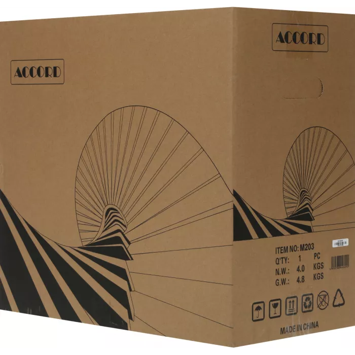 Корпус Accord ACC-M203 черный без БП mATX 2xUSB2.0 1xUSB3.0 audio bott PSU