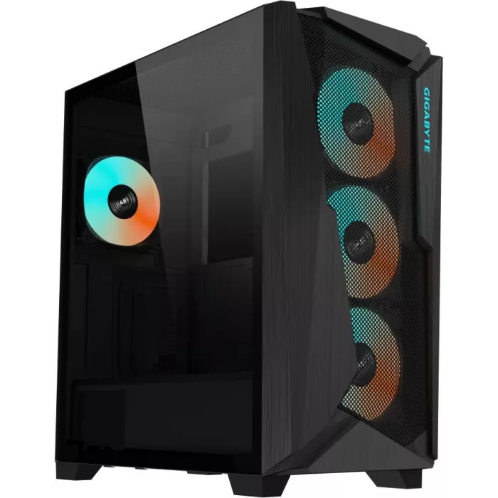 Корпус Gigabyte GB-C301G черный без БП ATX 3x120mm 5x140mm 2xUSB3.0 audio bott PSU