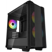 Корпус Deepcool CC360 ARGB черный без БП mATX 5x120mm 4x140mm 1xUSB2.0 1xUSB3.0 audio bott PSU