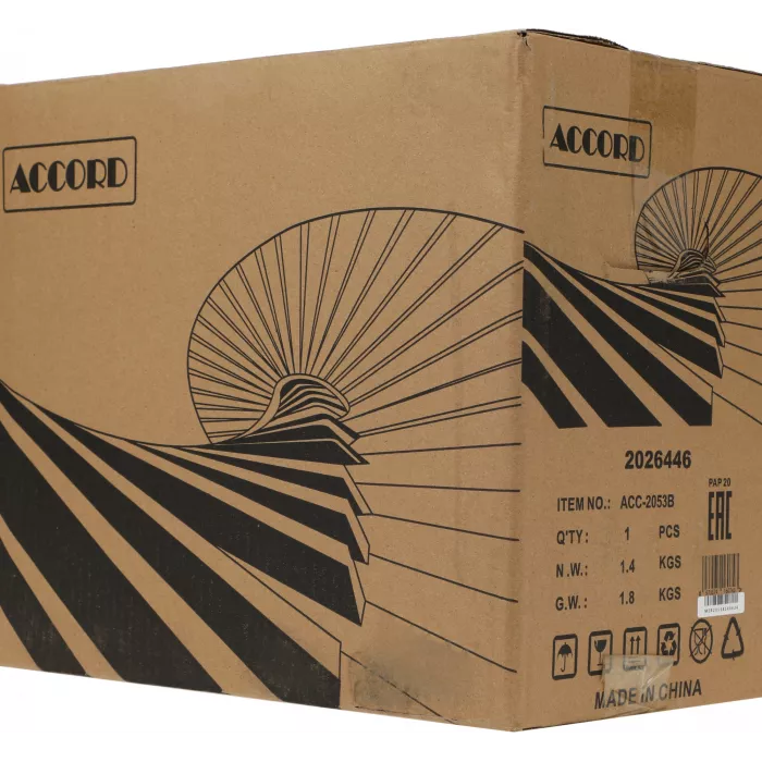Корпус Accord ACC-2053B черный без БП mATX 1x80mm 1x120mm 2xUSB2.0 audio