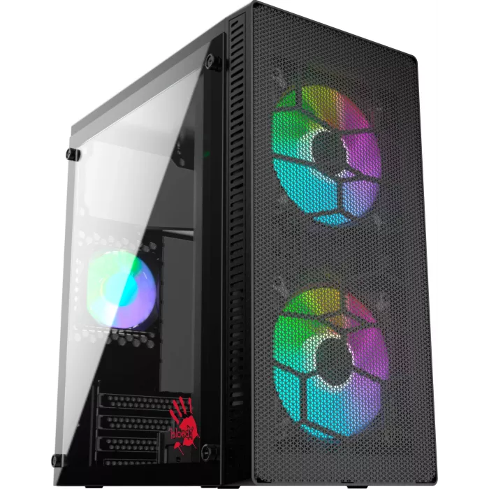 Корпус Bloody BD-CC101 черный без БП mATX 1x80mm 1x92mm 2x120mm 2xUSB2.0 1xUSB3.0 audio