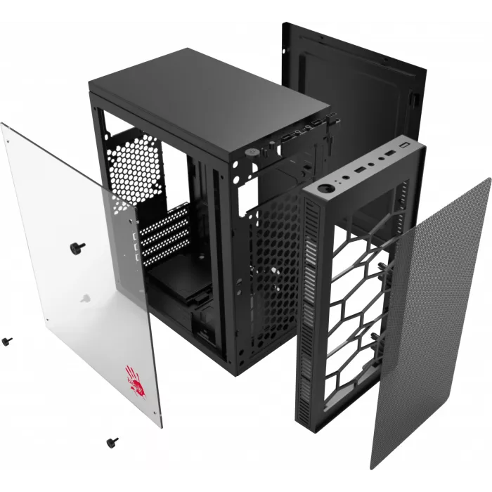 Корпус Bloody BD-CC101 черный без БП mATX 1x80mm 1x92mm 2x120mm 2xUSB2.0 1xUSB3.0 audio