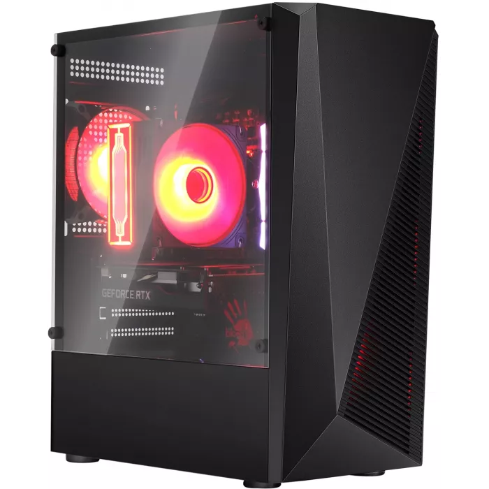 Корпус Bloody BD-CC102F черный без БП mATX 4x120mm 2xUSB2.0 1xUSB3.0 audio bott PSU