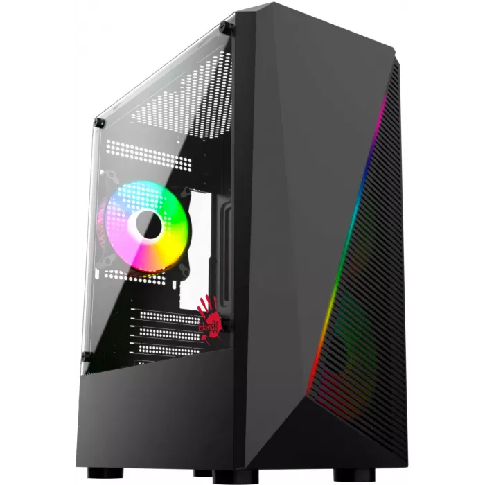 Корпус Bloody BD-CC102F черный без БП mATX 4x120mm 2xUSB2.0 1xUSB3.0 audio bott PSU