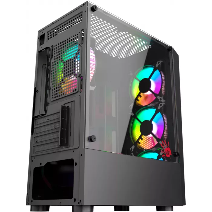 Корпус Bloody BD-CC102F черный без БП mATX 4x120mm 2xUSB2.0 1xUSB3.0 audio bott PSU