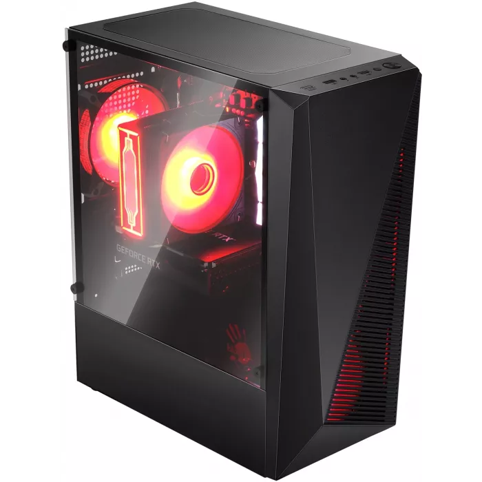 Корпус Bloody BD-CC102F черный без БП mATX 4x120mm 2xUSB2.0 1xUSB3.0 audio bott PSU
