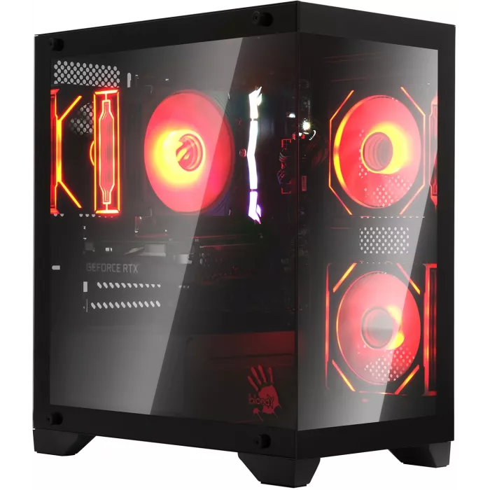 Корпус Bloody BD-CC103 черный без БП mATX 7x120mm 1xUSB2.0 1xUSB3.0 audio bott PSU