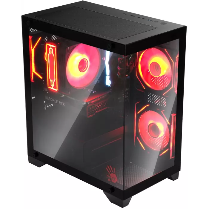 Корпус Bloody BD-CC103 черный без БП mATX 7x120mm 1xUSB2.0 1xUSB3.0 audio bott PSU