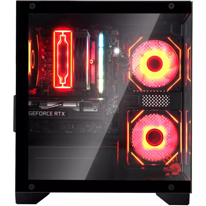 Корпус Bloody BD-CC103 черный без БП mATX 7x120mm 1xUSB2.0 1xUSB3.0 audio bott PSU