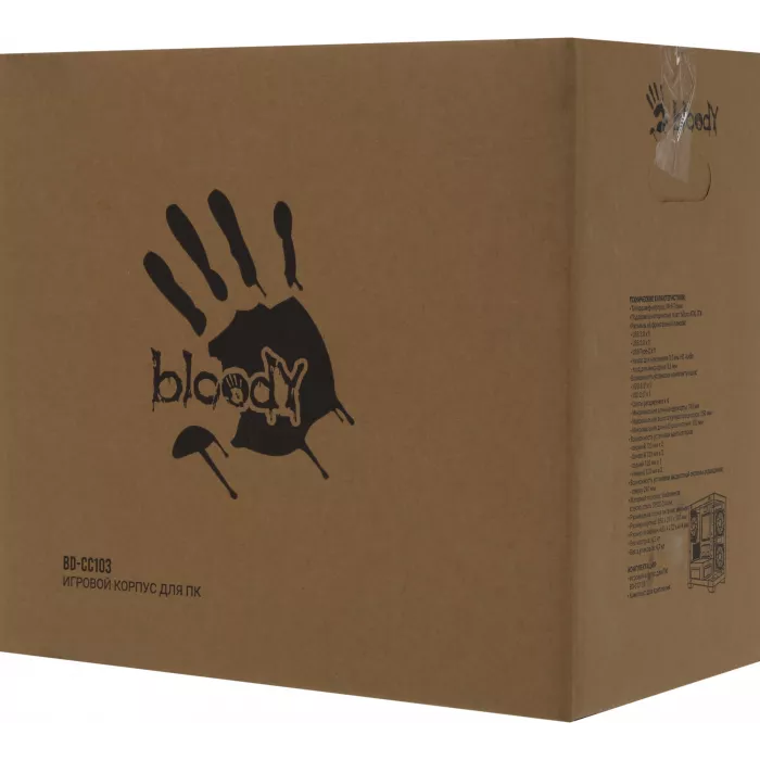 Корпус Bloody BD-CC103 белый без БП mATX 7x120mm 1xUSB2.0 1xUSB3.0 audio bott PSU