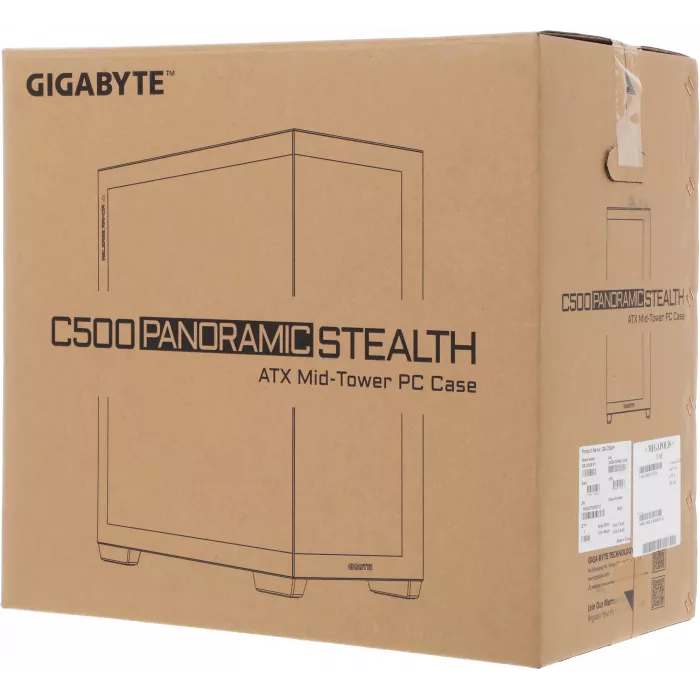 Корпус Gigabyte GB-C500P ST черный без БП ATX 6x120mm 3x140mm 2xUSB3.0 audio bott PSU