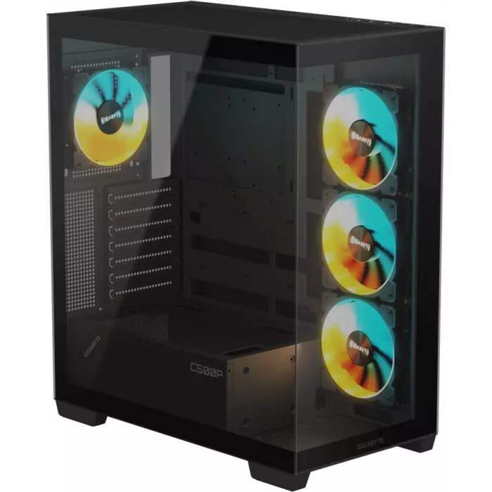 Корпус Gigabyte GB-C500P ST черный без БП ATX 6x120mm 3x140mm 2xUSB3.0 audio bott PSU