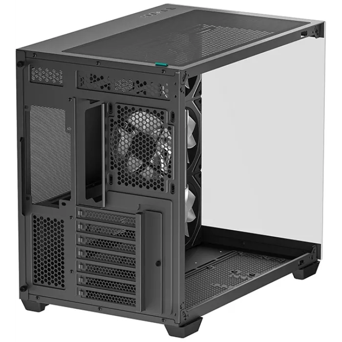 Корпус Deepcool CG530 4F черный без БП ATX 6x120mm 4x140mm 1xUSB3.0 audio bott PSU