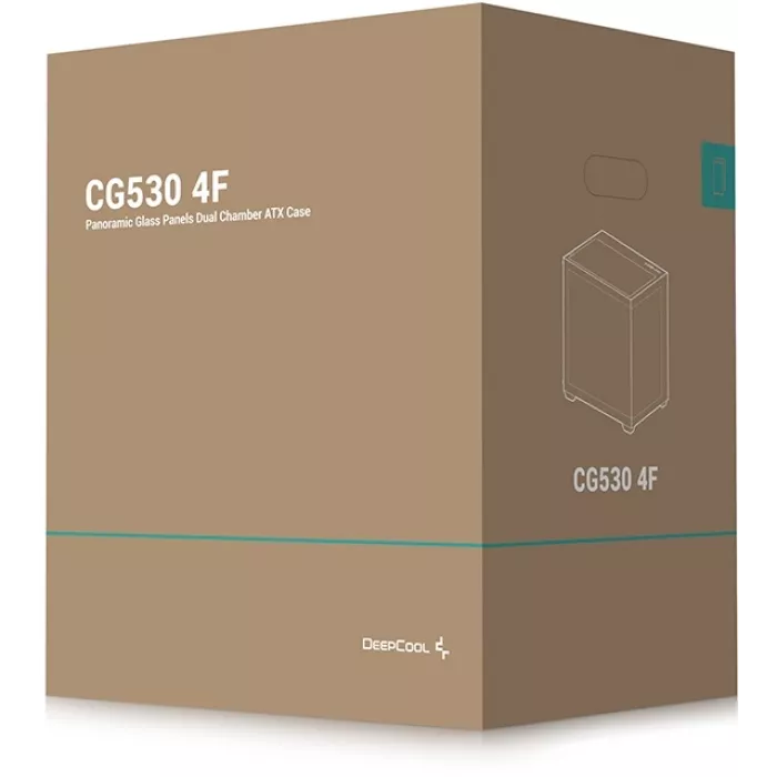 Корпус Deepcool CG530 4F черный без БП ATX 6x120mm 4x140mm 1xUSB3.0 audio bott PSU