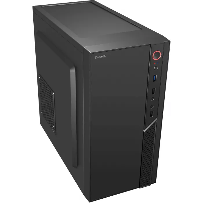 Корпус Digma DCC-MN306 черный без БП mATX 1x80mm 1x92mm 2x120mm 2xUSB2.0 1xUSB3.0 audio