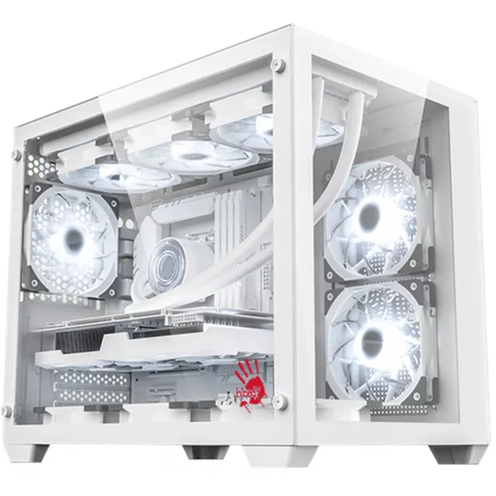 Корпус Bloody BD-CC108 белый без БП mATX 9x120mm 2xUSB3.0 audio bott PSU