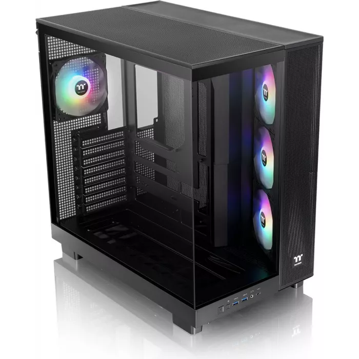 Корпус Thermaltake View 380 XL TG черный без БП ATX 5x120mm 2x140mm 2xUSB3.0 audio bott PSU