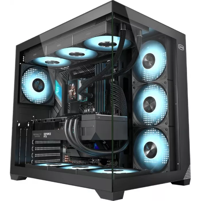 Корпус PcCooler C3 T700 BK черный без БП ATX 10x120mm 6x140mm 1xUSB3.0 1xUSB3.1 audio bott PSU