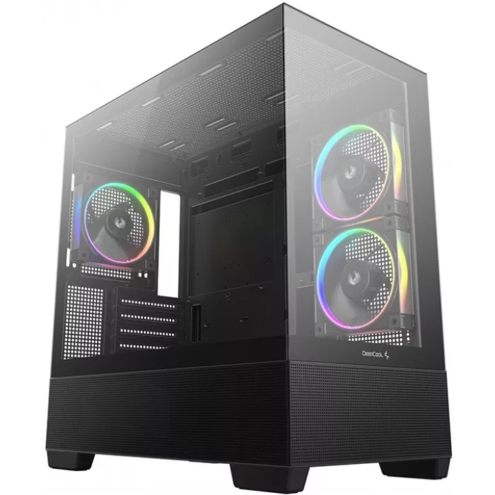 Корпус Deepcool CG380 3F черный без БП mATX 6x120mm 3x140mm 2xUSB3.0 audio bott PSU