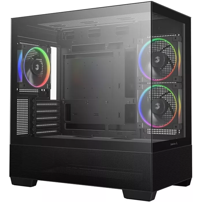 Корпус Deepcool CG380 3F черный без БП mATX 6x120mm 3x140mm 2xUSB3.0 audio bott PSU