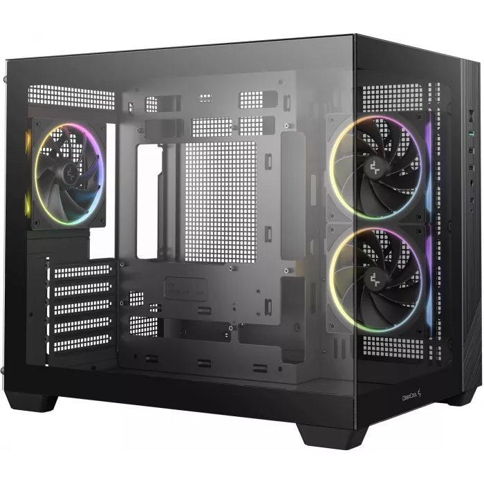 Корпус Deepcool CG330 3F черный без БП mATX 6x120mm 4x140mm 2xUSB2.0 1xUSB3.0 audio bott PSU