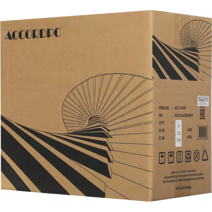 Корпус Accord ACC-XA05 черный без БП mATX 1x80mm 1x120mm 2xUSB2.0 1xUSB3.0 audio bott PSU