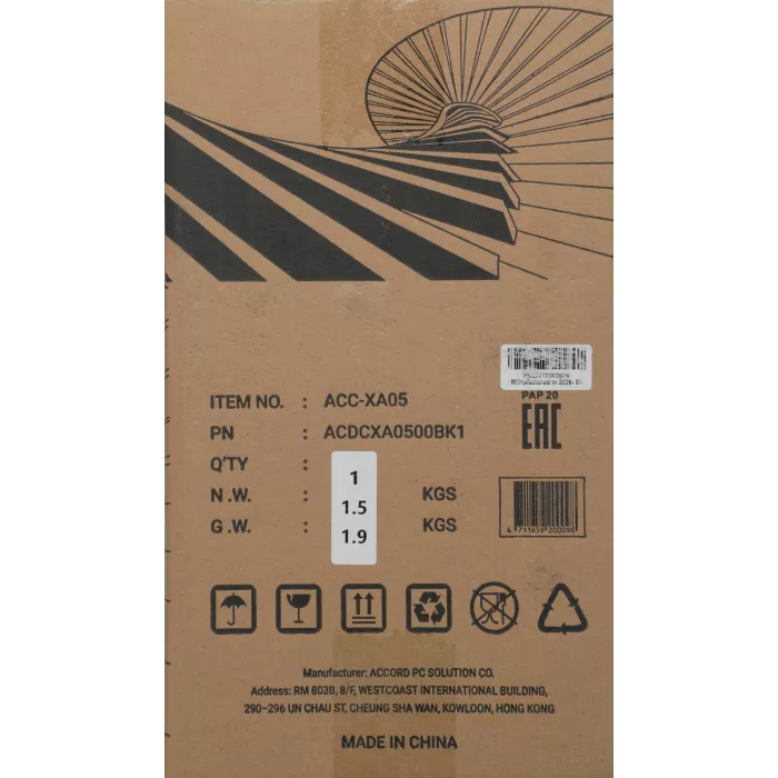 Корпус Accord ACC-XA05 черный без БП mATX 1x80mm 1x120mm 2xUSB2.0 1xUSB3.0 audio bott PSU