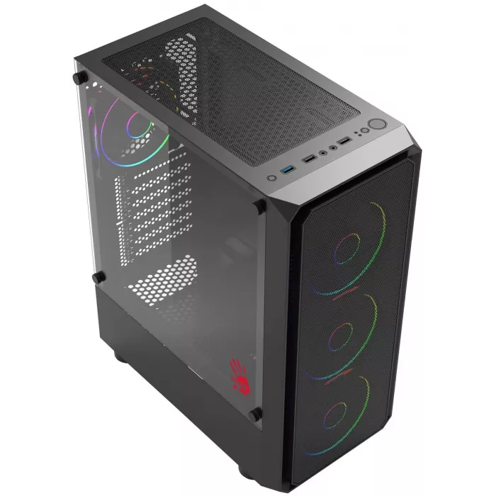 Корпус Bloody CC-126 черный без БП ATX 8x120mm 2xUSB2.0 1xUSB3.0 audio bott PSU