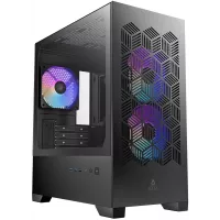 Корпус Azza AEROHEX-M черный без БП mATX 8x120mm 2x140mm 1xUSB2.0 2xUSB3.0 audio bott PSU