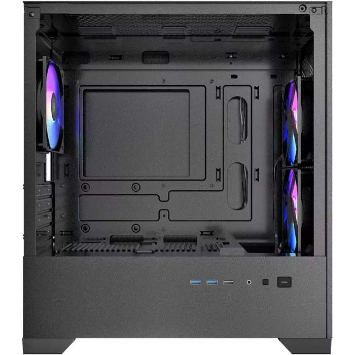 Корпус Azza AEROHEX-M черный без БП mATX 8x120mm 2x140mm 1xUSB2.0 2xUSB3.0 audio bott PSU