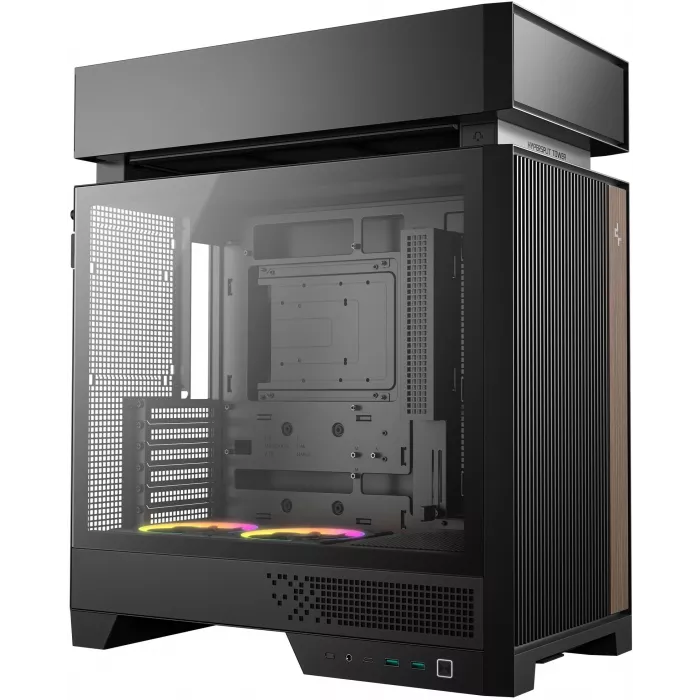 Корпус Deepcool CL660 черный/коричневый без БП ATX 4x120mm 5x140mm 2xUSB3.0 audio bott PSU